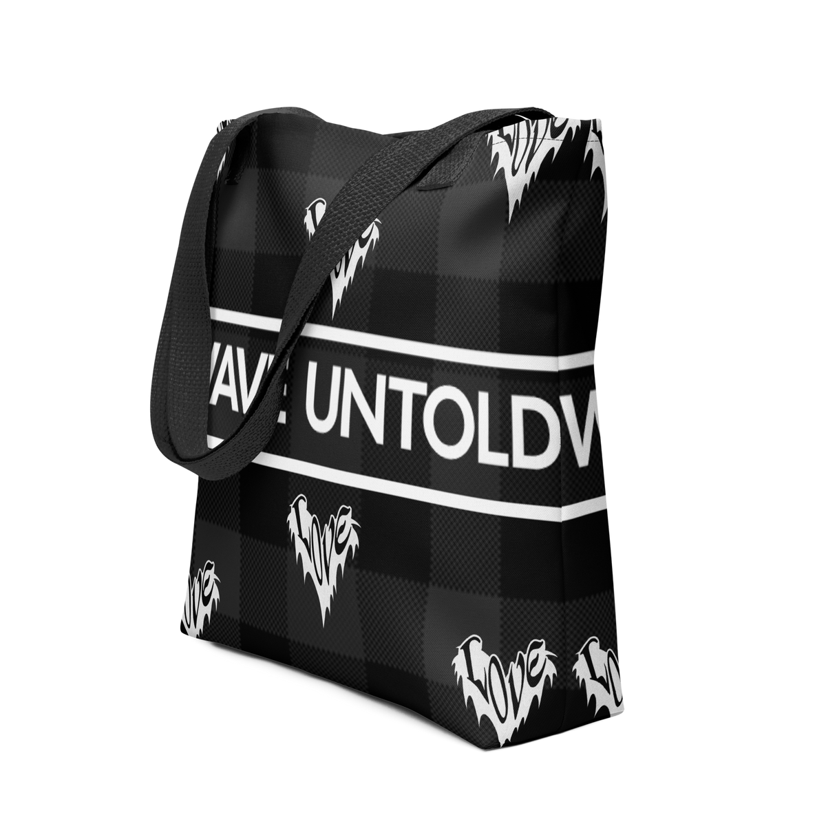 WU Print Heart Tote Bag