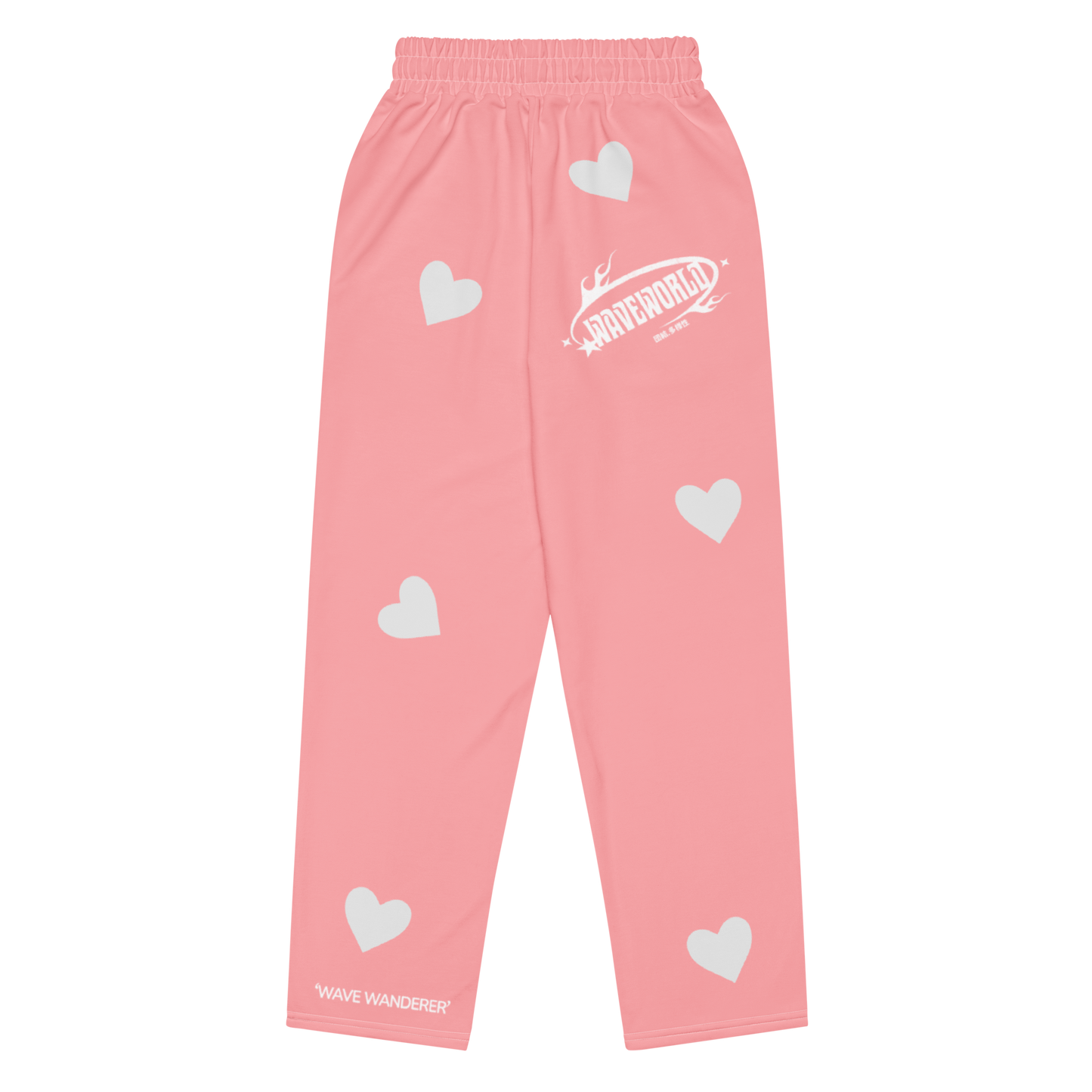 Heart Print Wide Leg Sweatpants