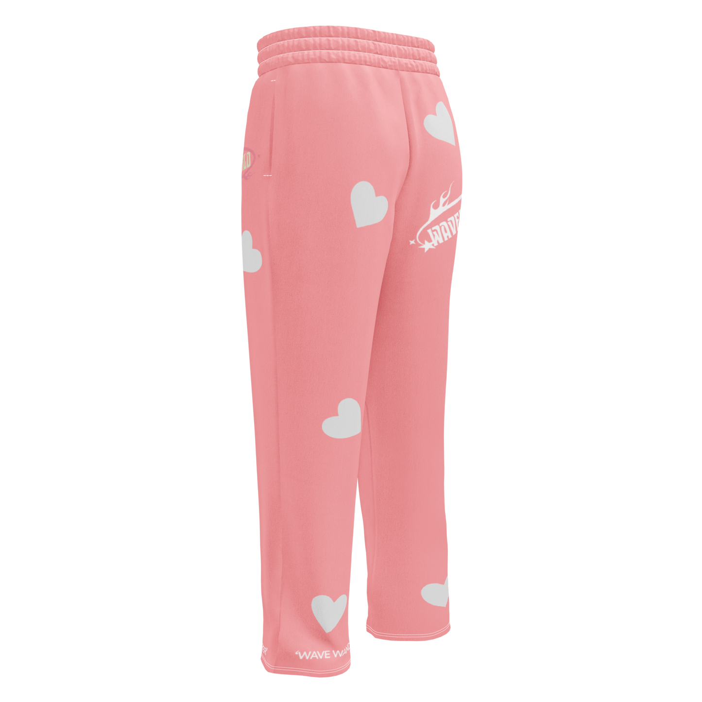 Heart Print Wide Leg Sweatpants