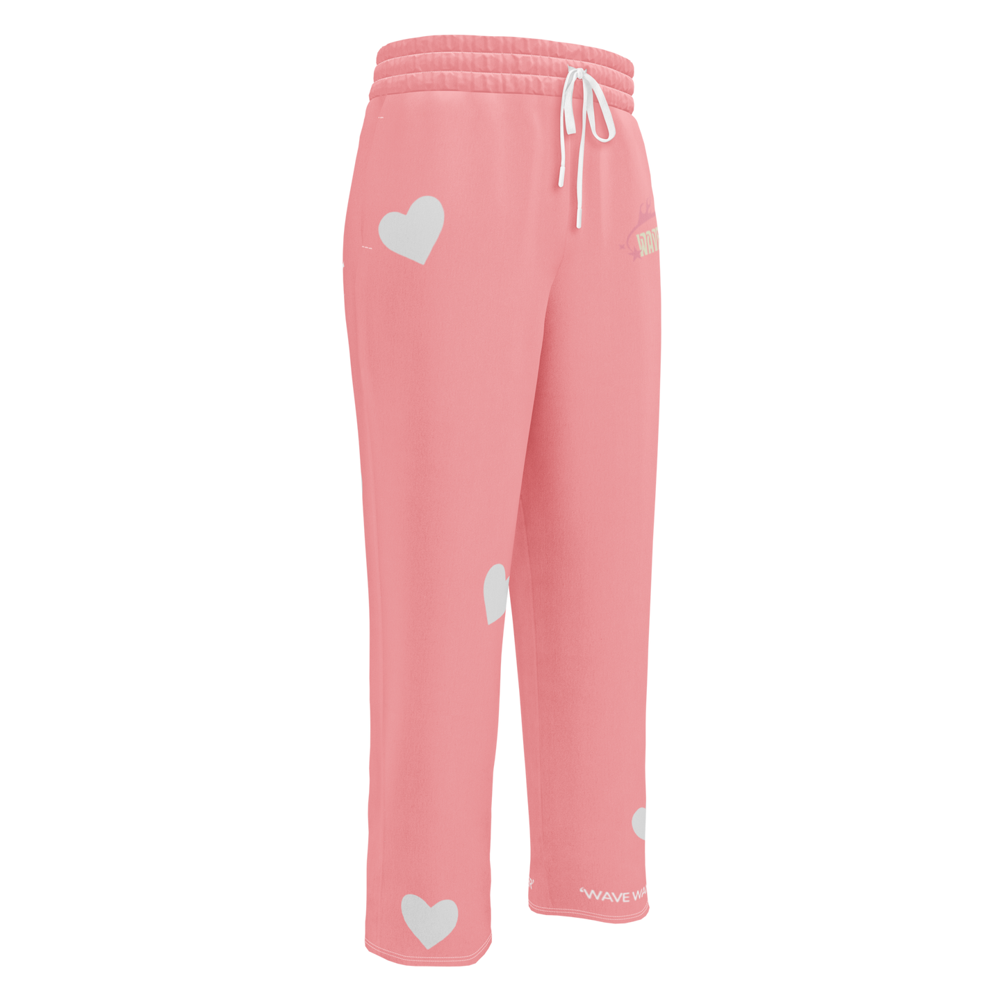 Heart Print Wide Leg Sweatpants